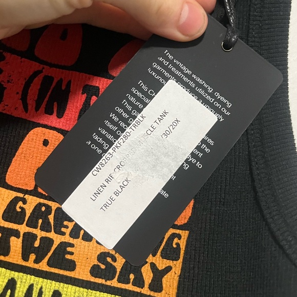 Pink Floyd linen ribbed crop tank - Picture 4 of 6